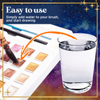 GlitterArt 12 Colors Metallic Watercolor Paint Set