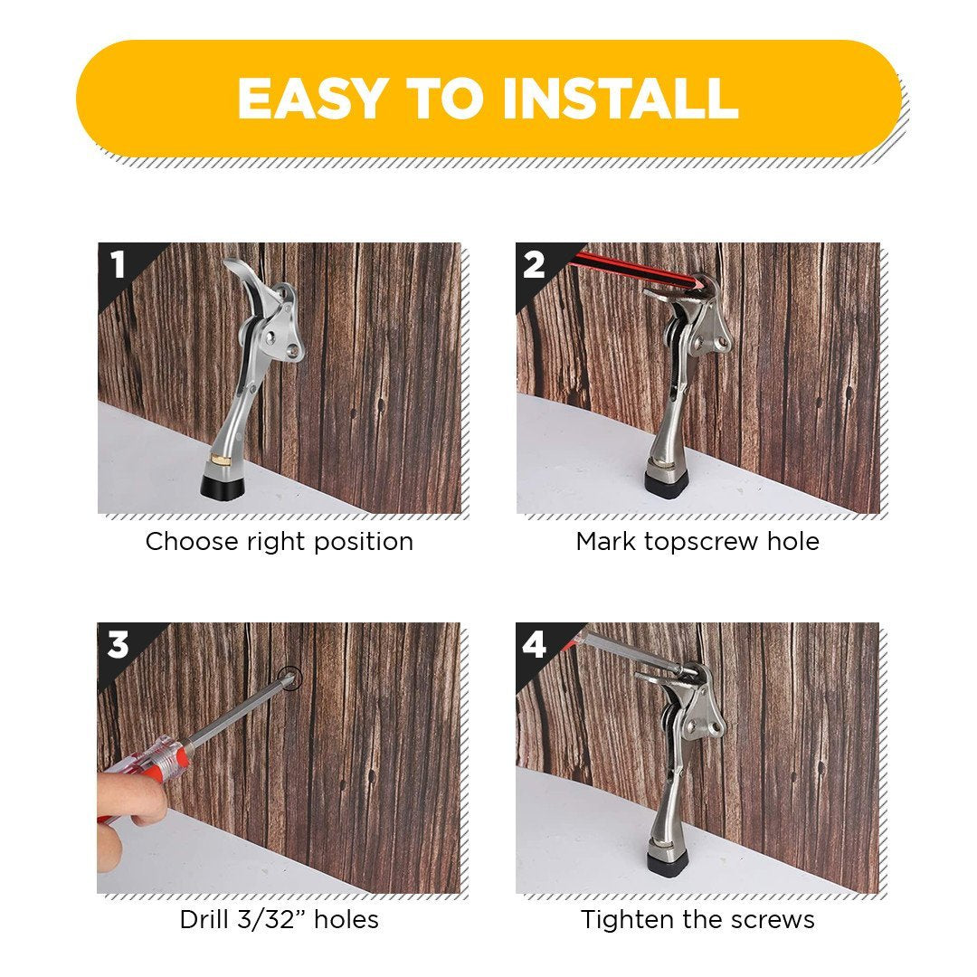 One-Push Semi-automatic Door Stopper