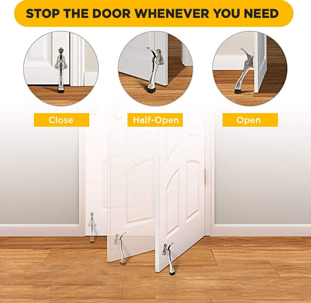 One-Push Semi-automatic Door Stopper