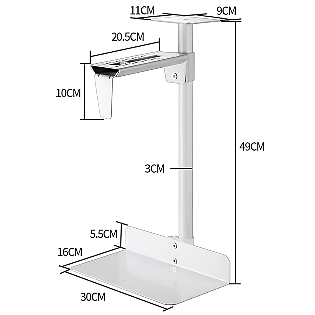 PCPix 360-Degree Universal Under Desk CPU Stand