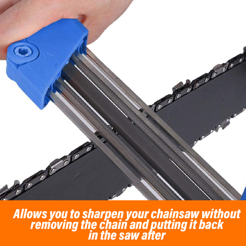 Portable Chainsaw Sharpener with Filing Guide