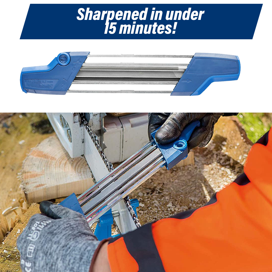 Portable Chainsaw Sharpener with Filing Guide