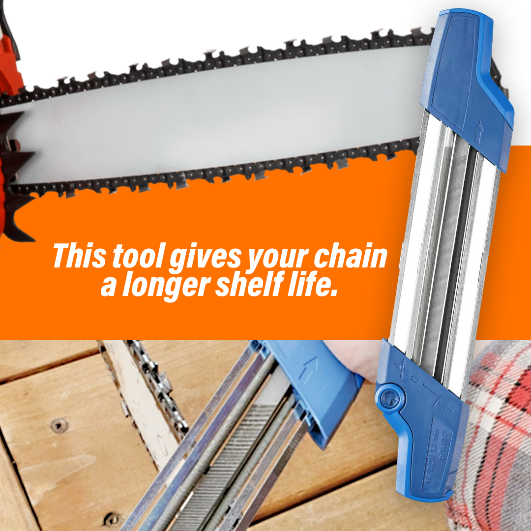 Portable Chainsaw Sharpener with Filing Guide