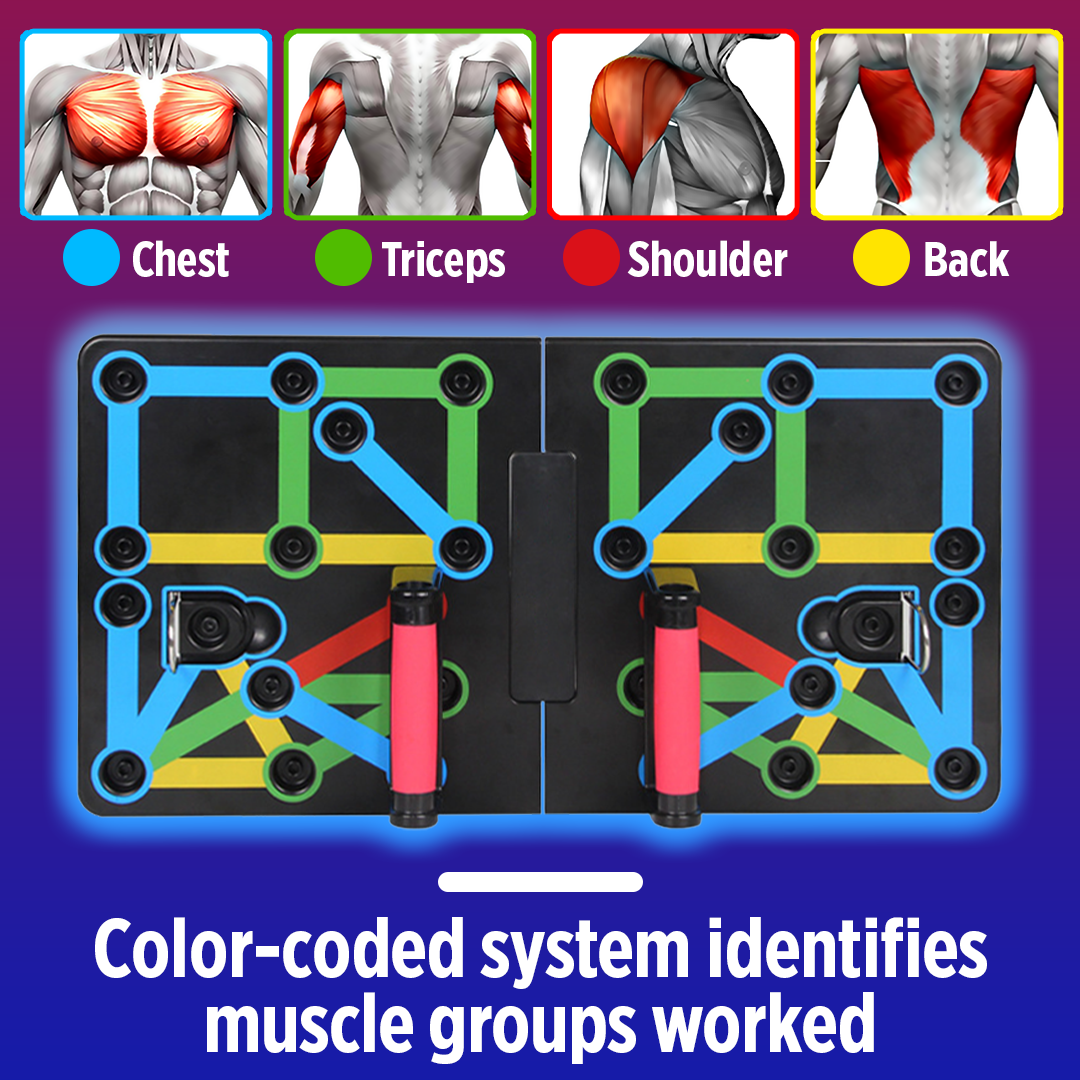 BodyFlex 9-in-1 Foldable Push Up Board