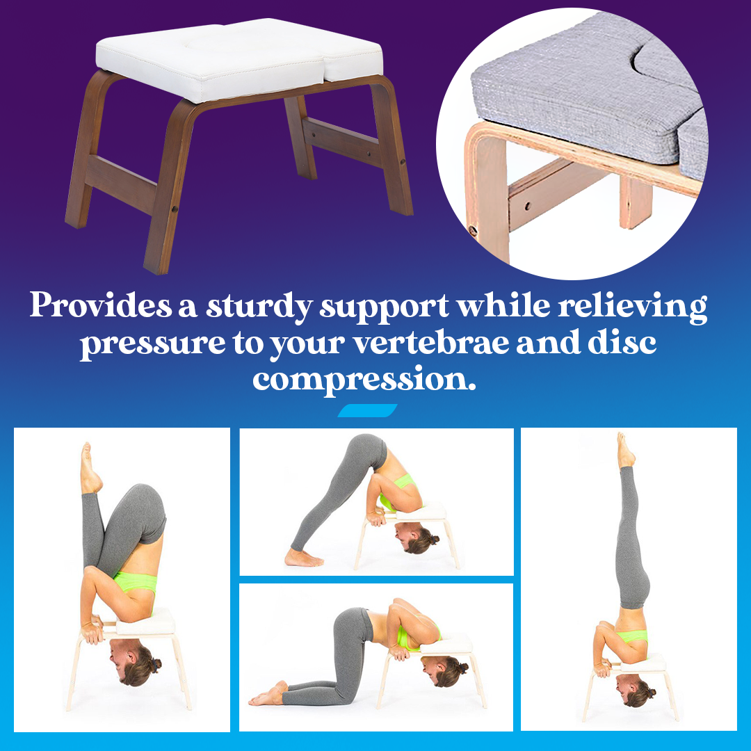 PoseUp Yoga Wooden Headstand Bench