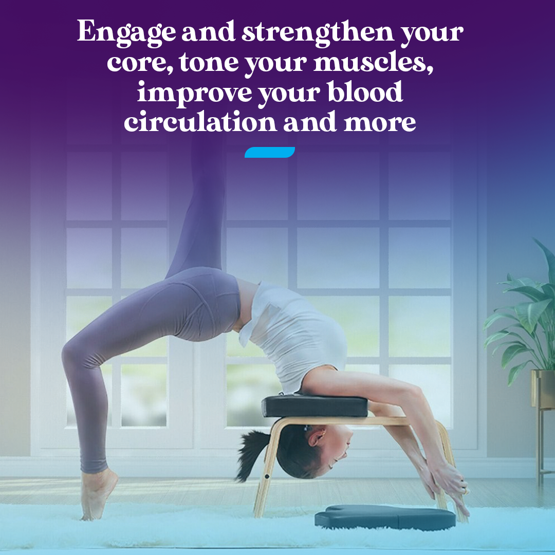 PoseUp Yoga Wooden Headstand Bench