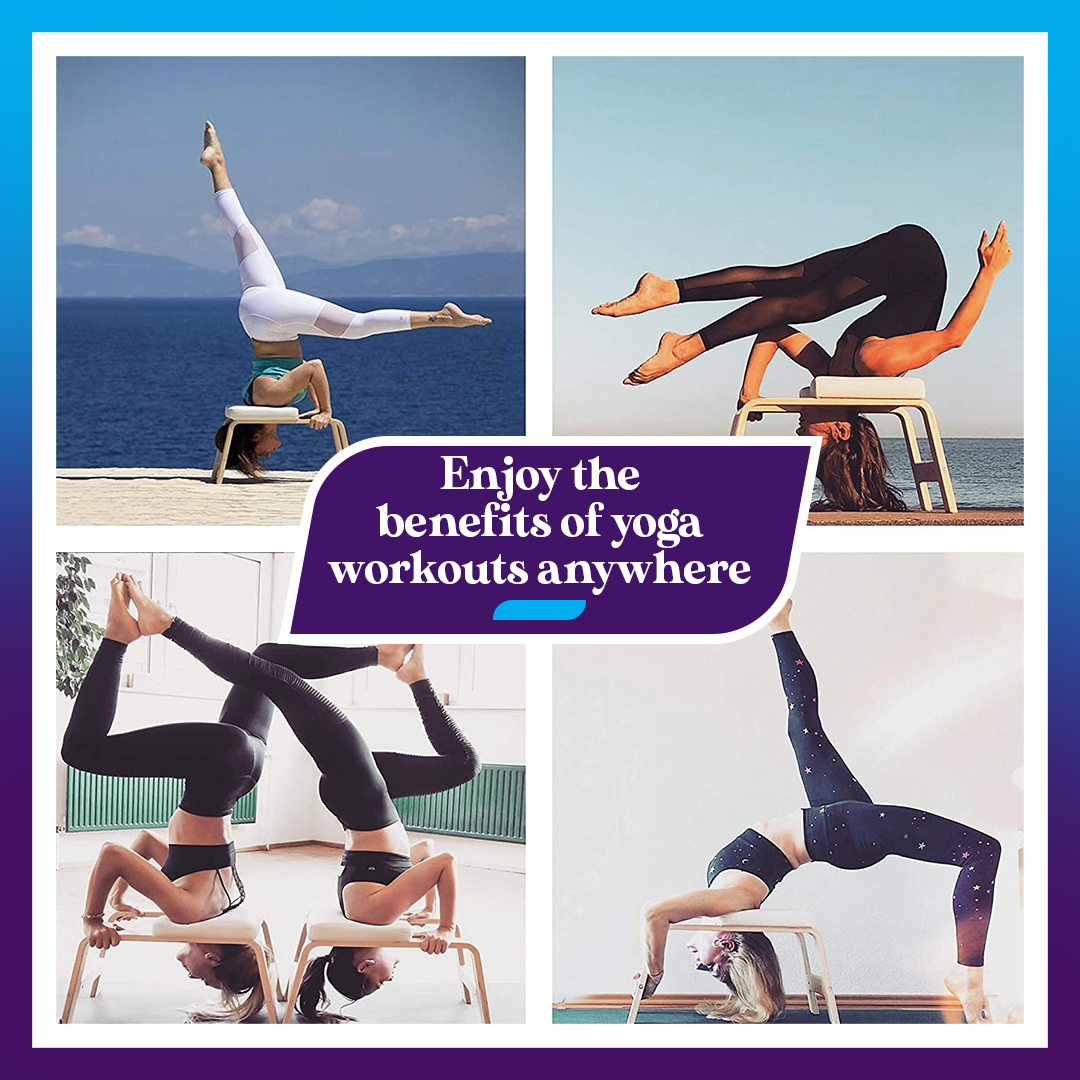PoseUp Yoga Wooden Headstand Bench