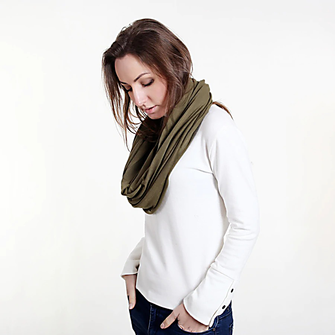 PoshSecret Travel Infinity Scarf With Secret Pockets