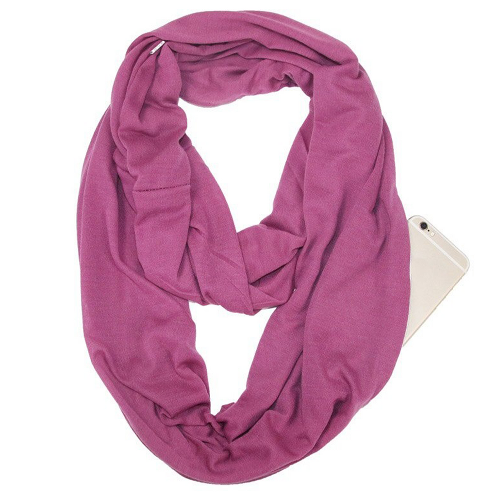 PoshSecret Travel Infinity Scarf With Secret Pockets