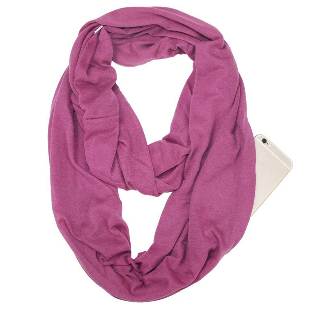 PoshSecret Travel Infinity Scarf With Secret Pockets