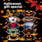 Reusable Halloween Face Mask with Activated Carbon Filter