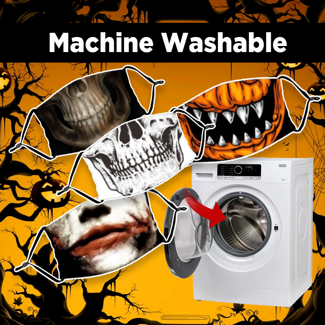 Reusable Halloween Face Mask with Activated Carbon Filter