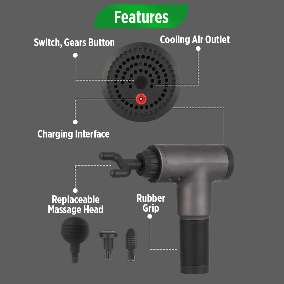 RxMuscle Hand-held Deep Tissue Percussion Massager