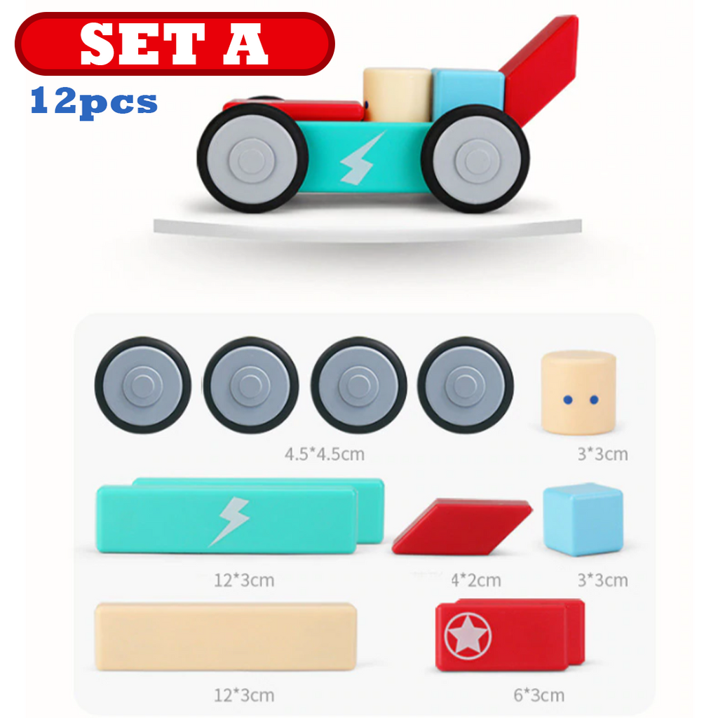 HiBloc Magnetic Wooden Block Set