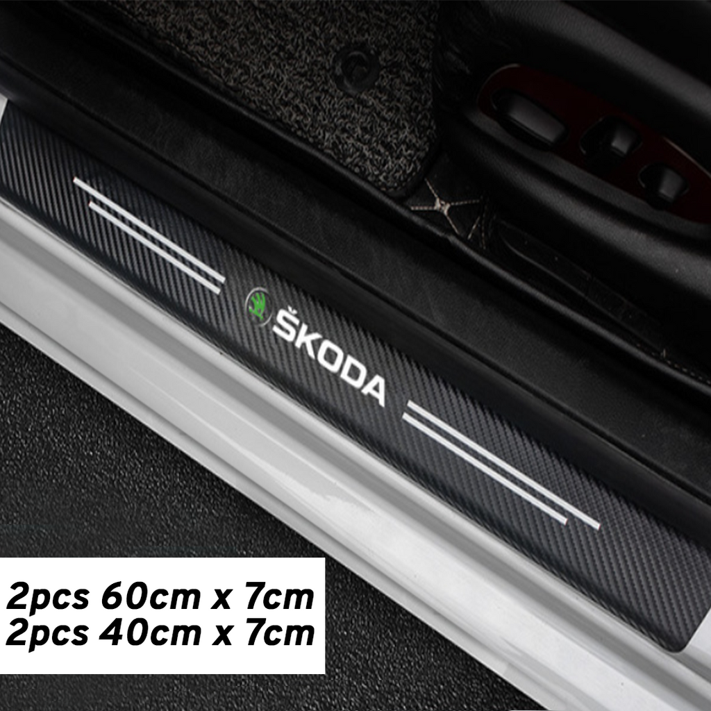 CarMax Carbon Fiber Door Sill Protector Sticker