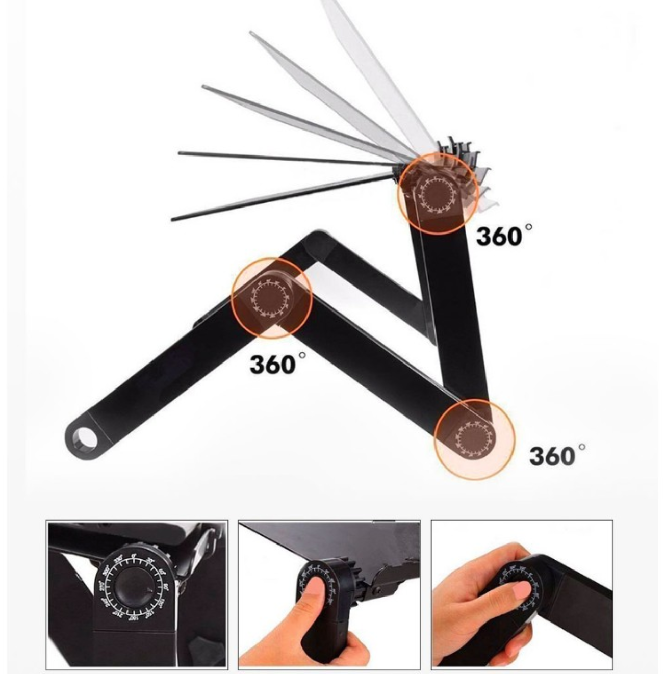 SmartStand™ Adjustable Ergonomic Portable Aluminum Laptop Desk Stand