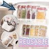 Reusable Mason Jar Style Zipper Sealed Storage Bags