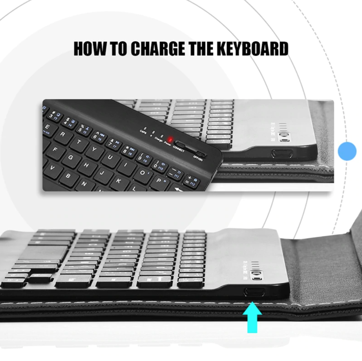 SmartBook™ Wireless Bluetooth Keyboard With Leather Folio Stand