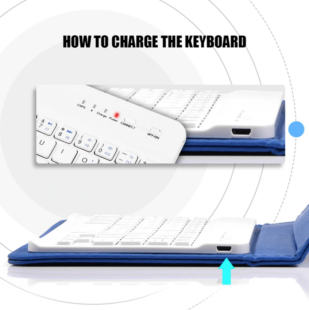 SmartBook™ Wireless Bluetooth Keyboard With Leather Folio Stand