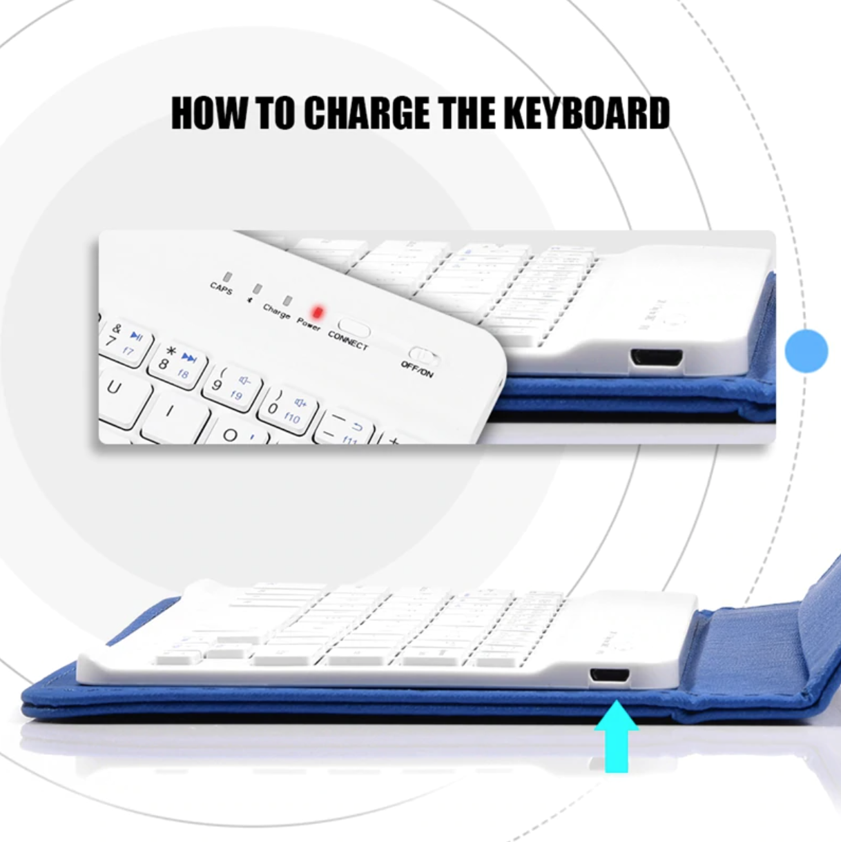 SmartBook™ Wireless Bluetooth Keyboard With Leather Folio Stand