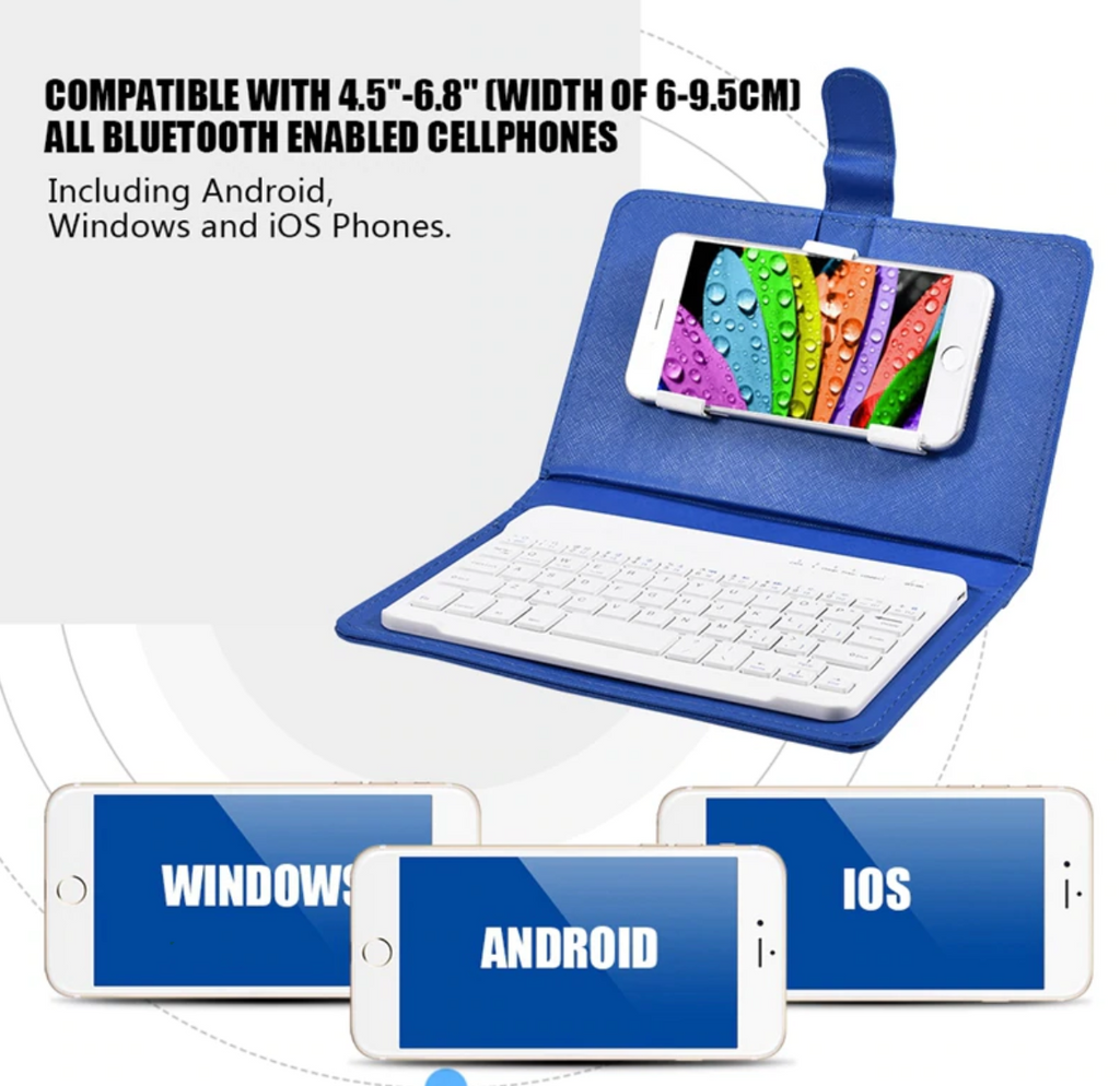SmartBook™ Wireless Bluetooth Keyboard With Leather Folio Stand