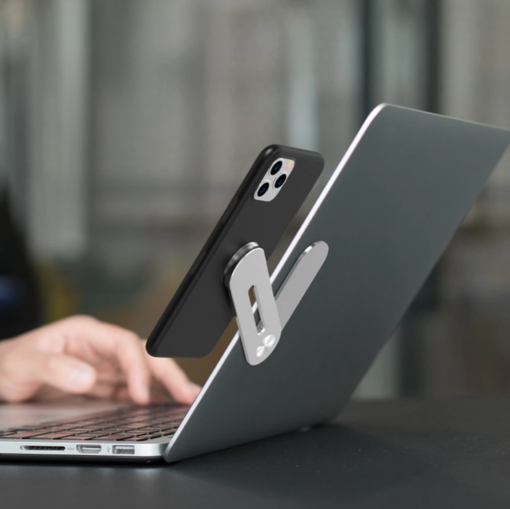 SmartHold™ Dual Monitor Magnetic Side-Mount Clip & Phone Holder
