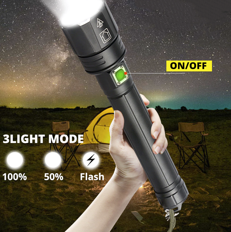 Rechargeable Tactical Zoom Flashlight