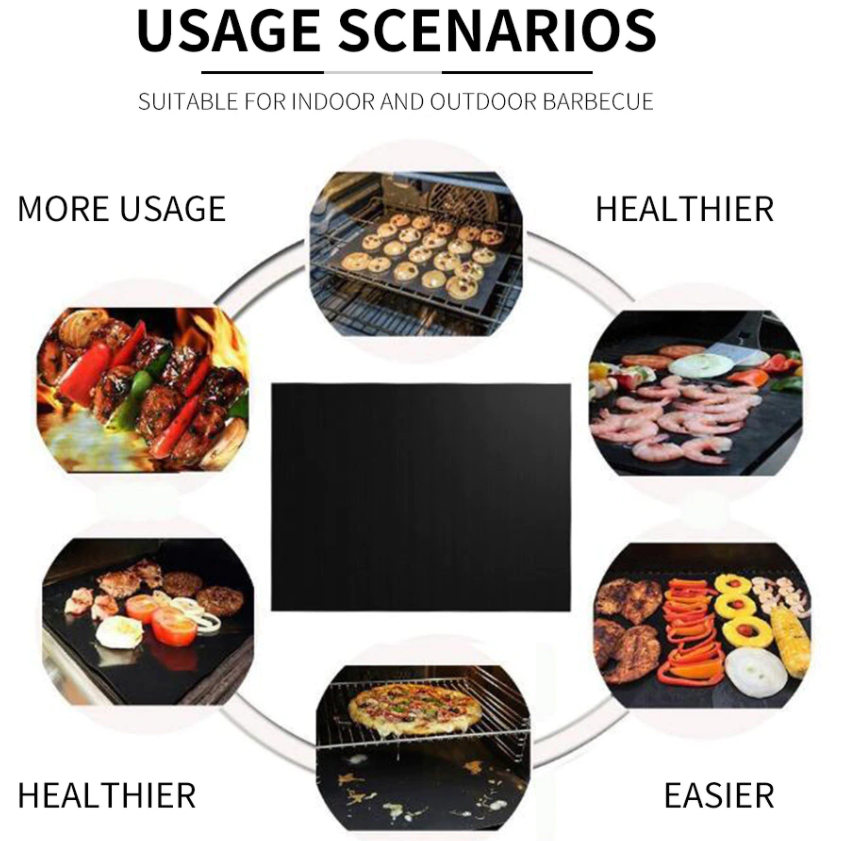 Non-Stick BBQ Grill Mat - 2pcs