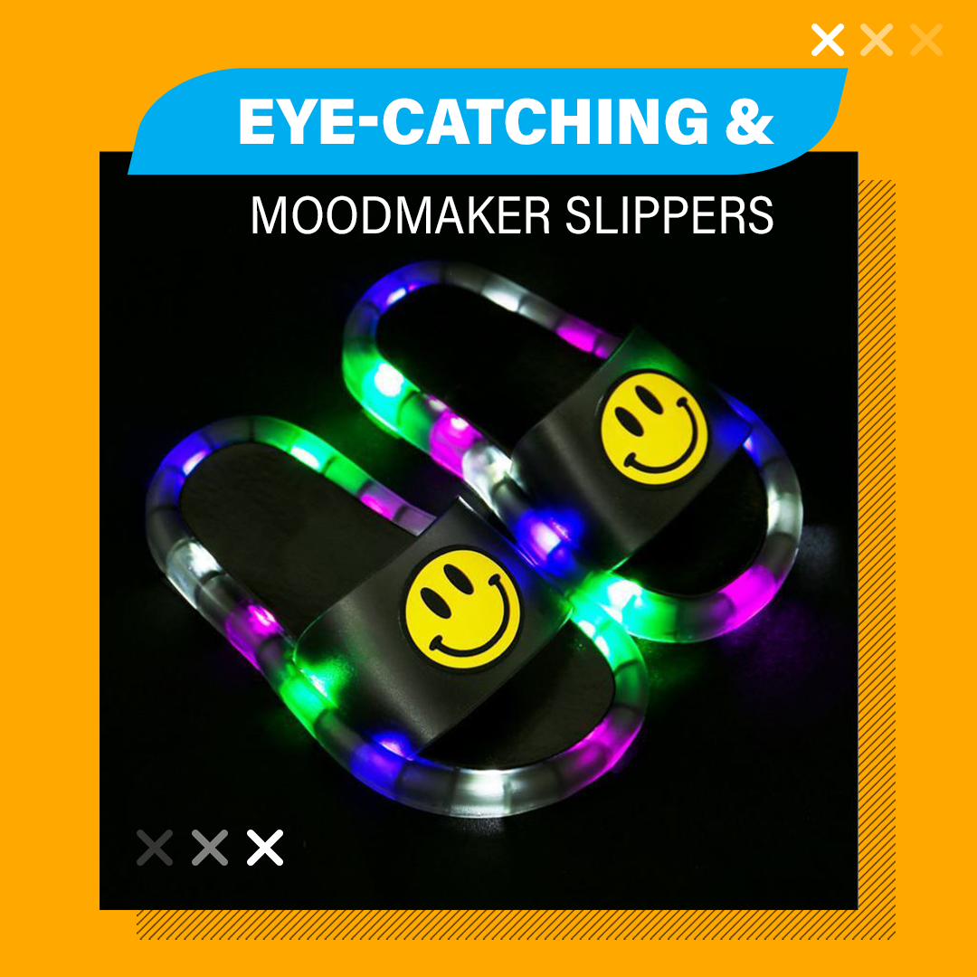 Smiley LED Kids Slippers