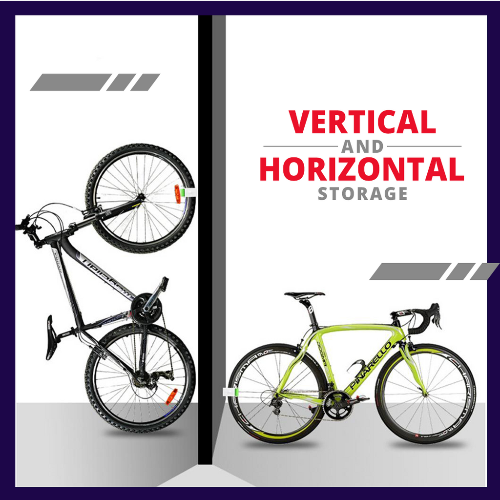 Space Saving Bike Wall Mount with Helmet Hanger