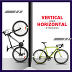 Space Saving Bike Wall Mount with Helmet Hanger