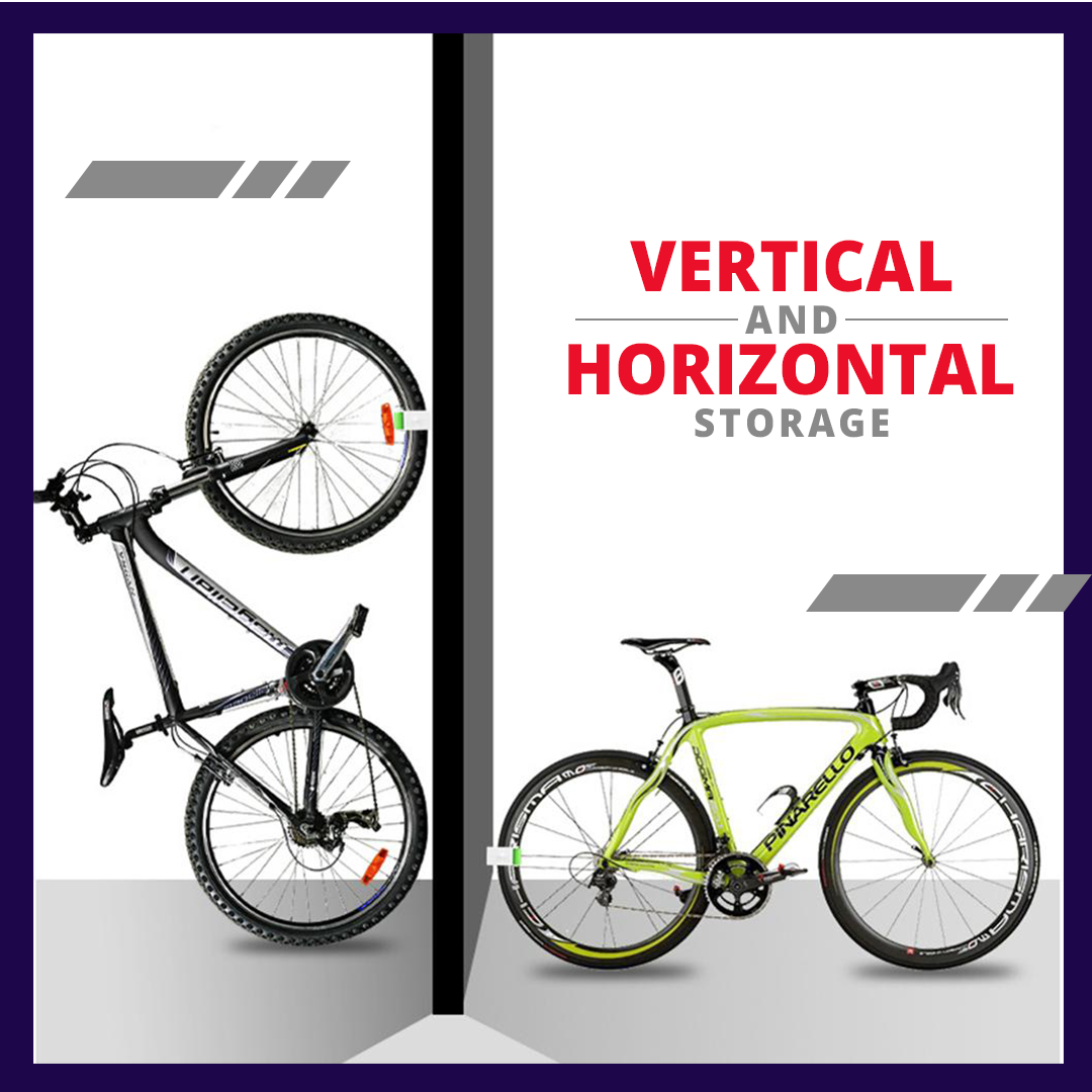 Space Saving Bike Wall Mount with Helmet Hanger