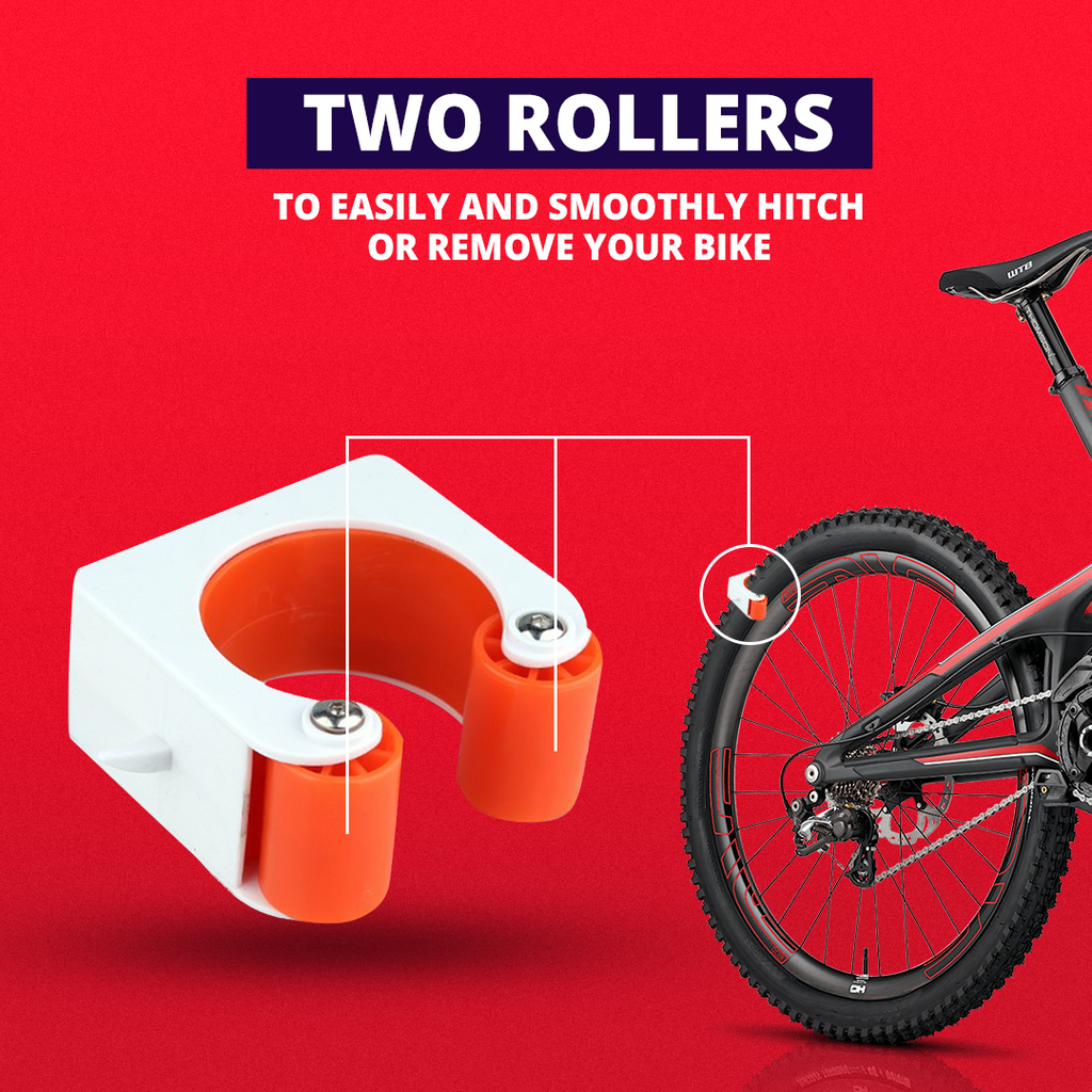 Space Saving Bike Wall Mount with Helmet Hanger