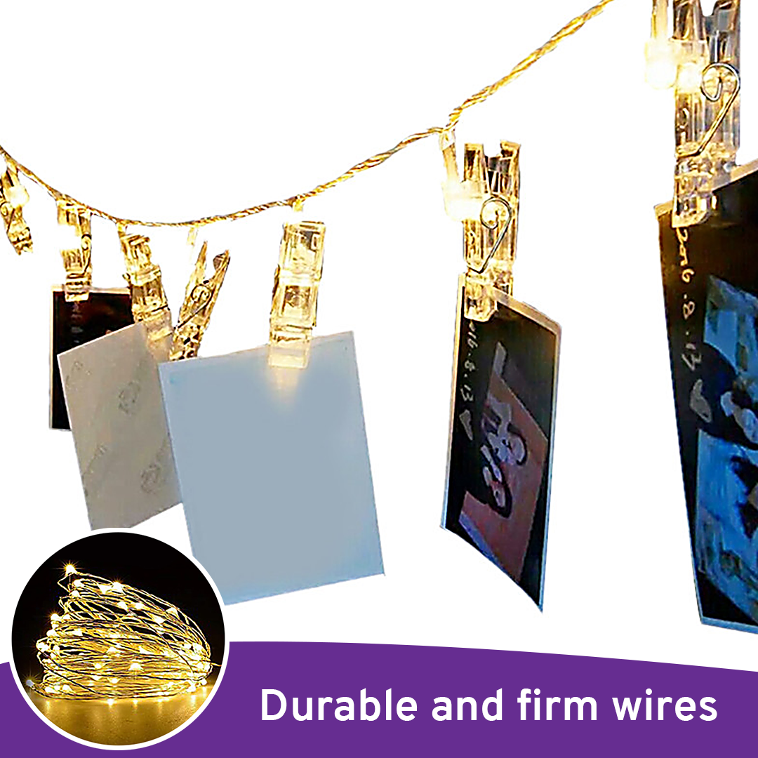 LED  Outdoor & Indoor Photoclip String Lights