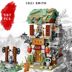 Asian-Themed Assembled Building Blocks