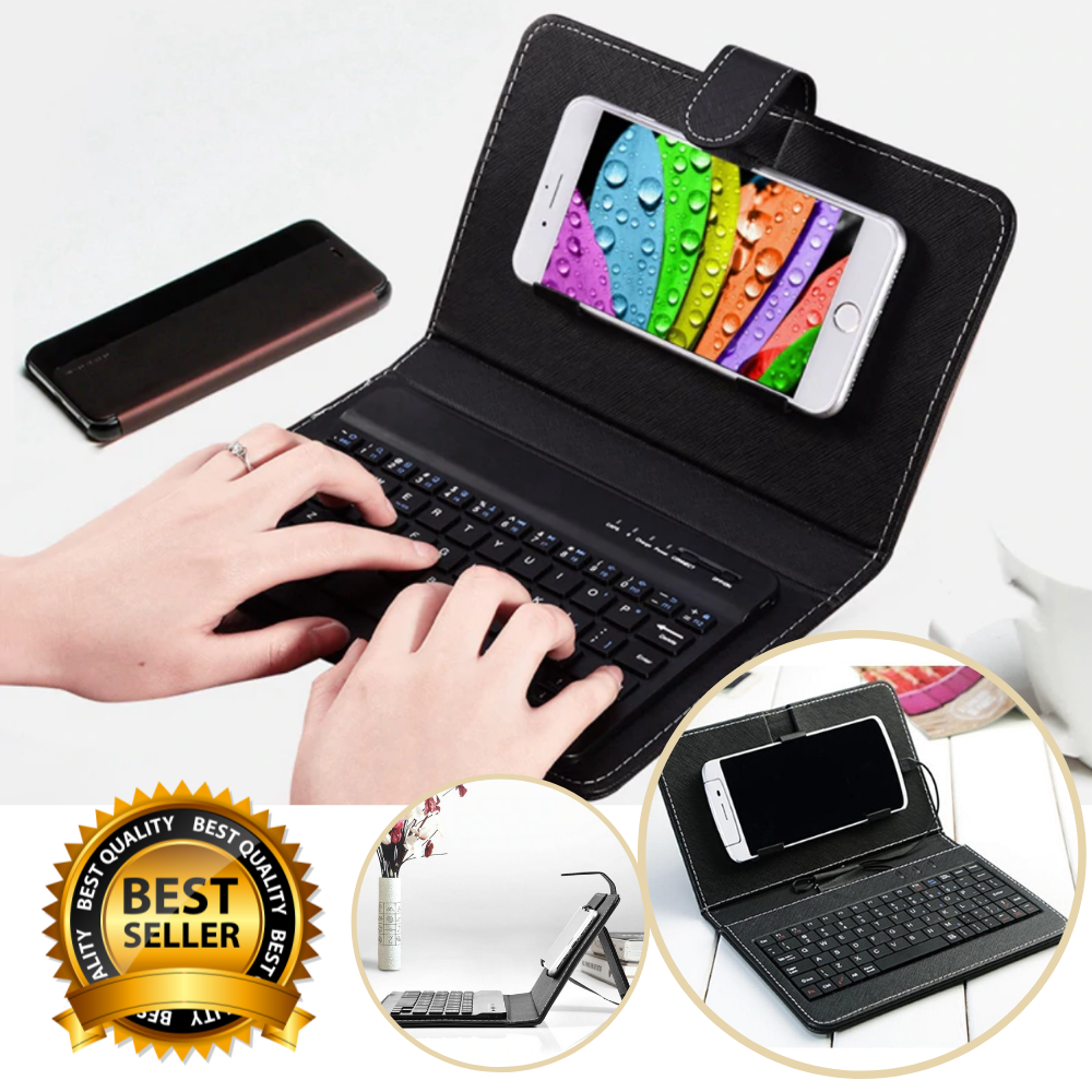 SmartBook™ Wireless Bluetooth Keyboard With Leather Folio Stand
