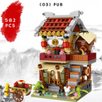 Asian-Themed Assembled Building Blocks
