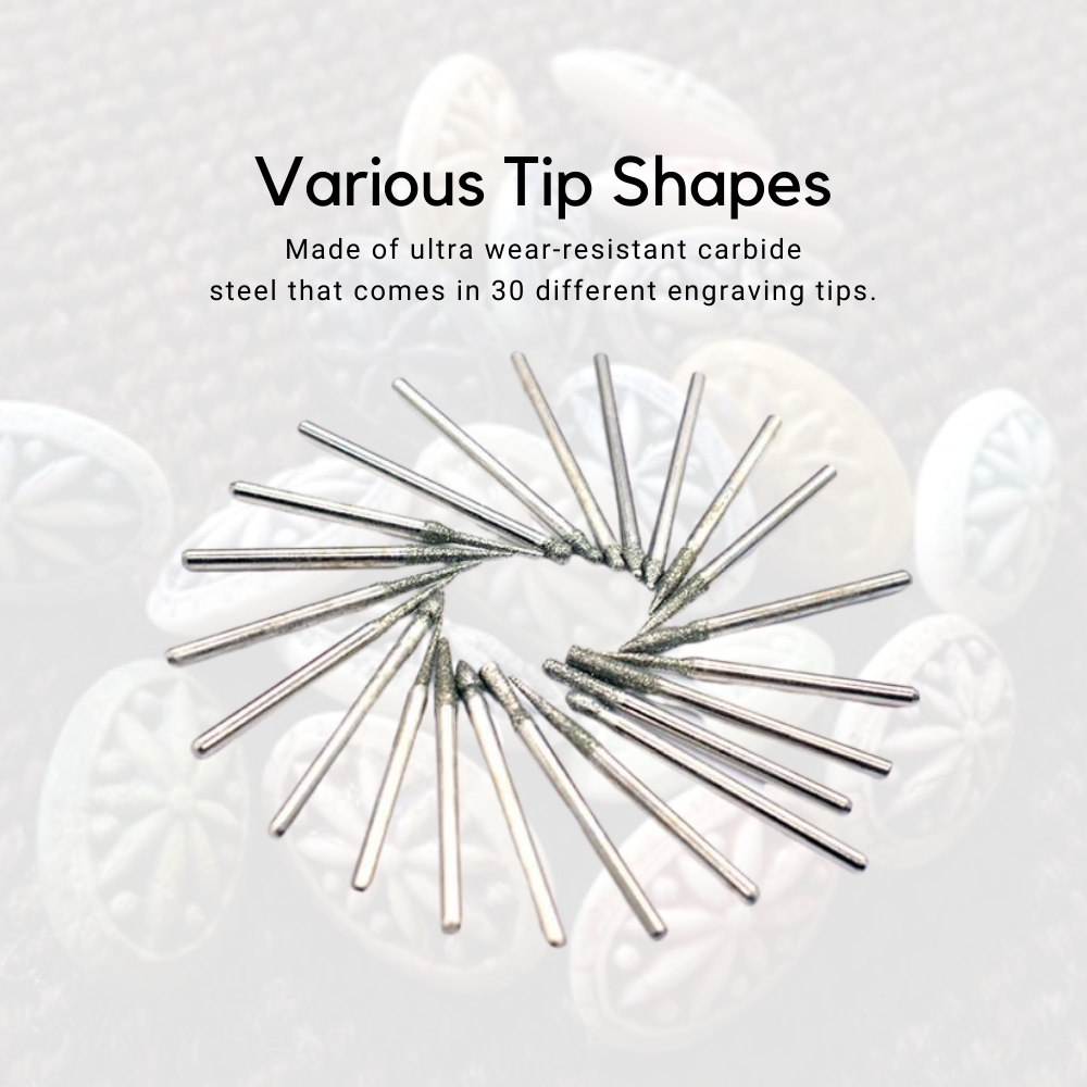 Micro-Detailing Engraving Drill Bit Set
