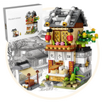 Asian-Themed Assembled Building Blocks
