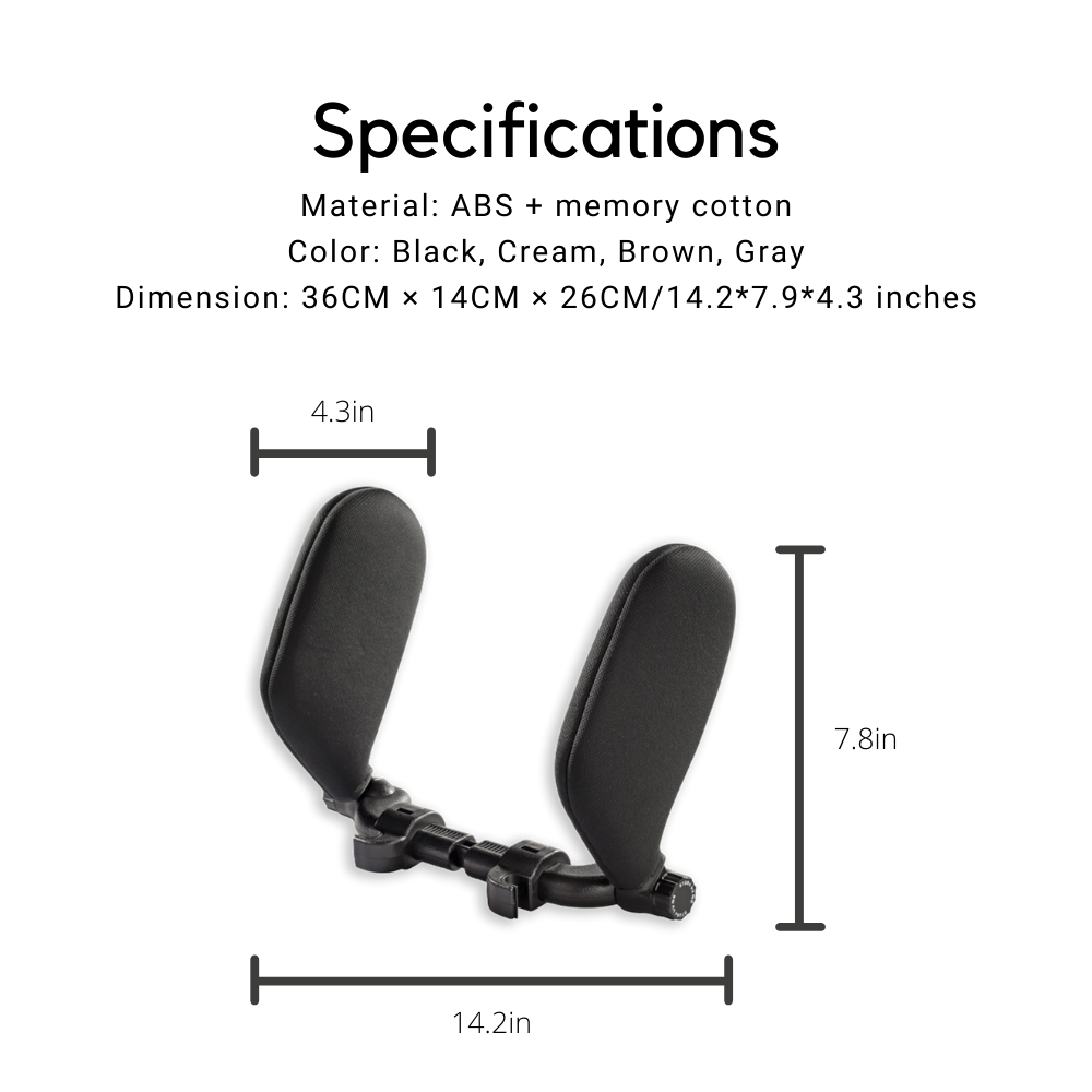 Comfy-Ride™ Car Seat Headrest