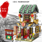 Asian-Themed Assembled Building Blocks