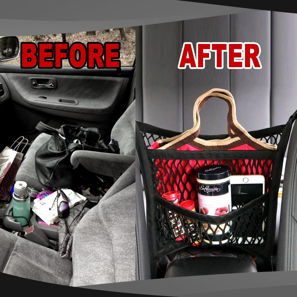 Universal Elastic Mesh Car Organizer and Divider