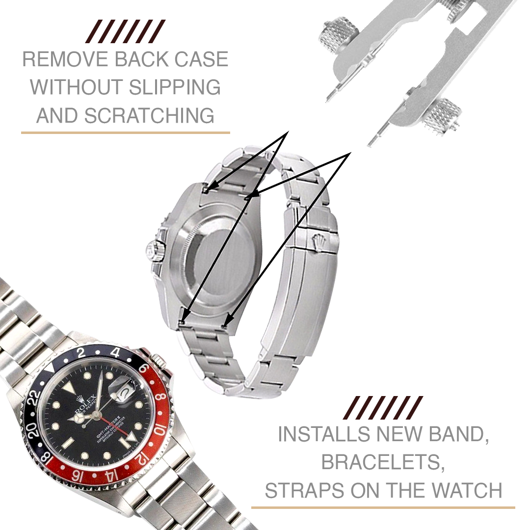 Watch Band Replacement Tweezer Kit with Case Opener