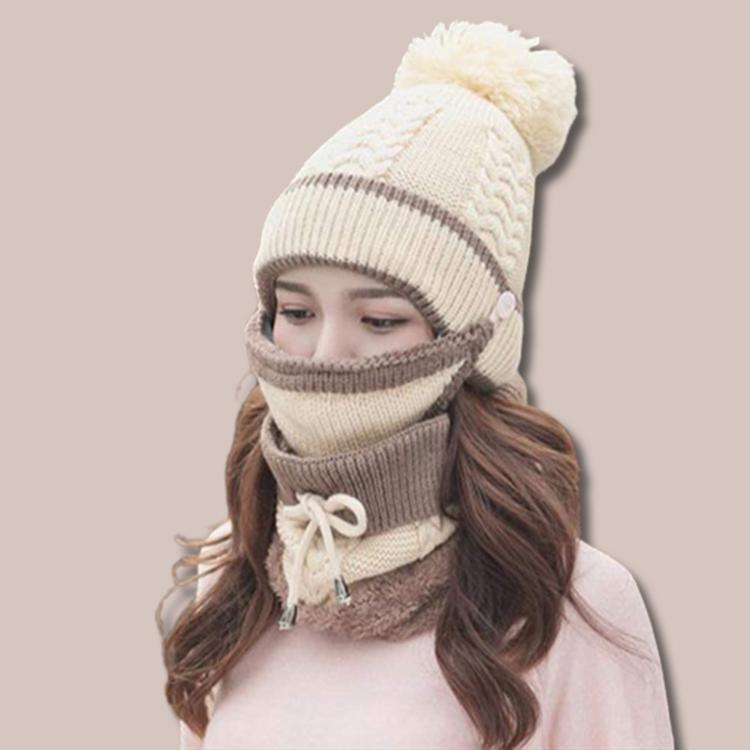 MaxCold 3PC Women’s Knitted Winter Scarf Set