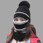 MaxCold 3PC Women’s Knitted Winter Scarf Set