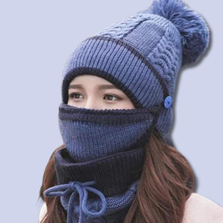 MaxCold 3PC Women’s Knitted Winter Scarf Set