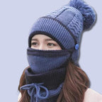 MaxCold 3PC Women’s Knitted Winter Scarf Set