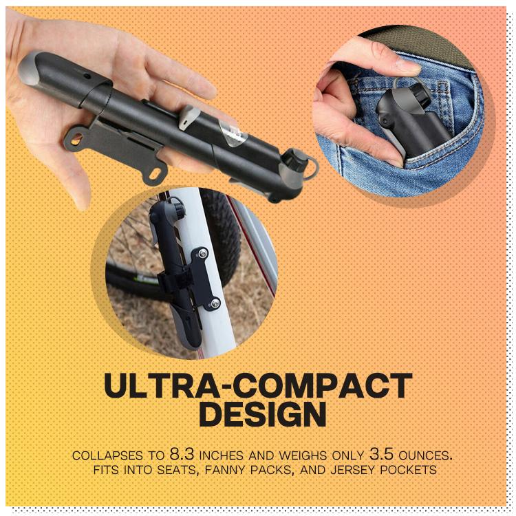 High-Pressure Bike Pump with Barometer