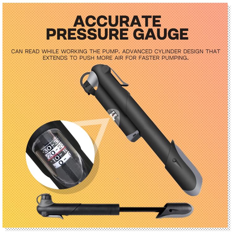 High-Pressure Bike Pump with Barometer