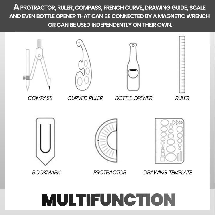 Multifunctional Magnetic Scale Drawing Tool